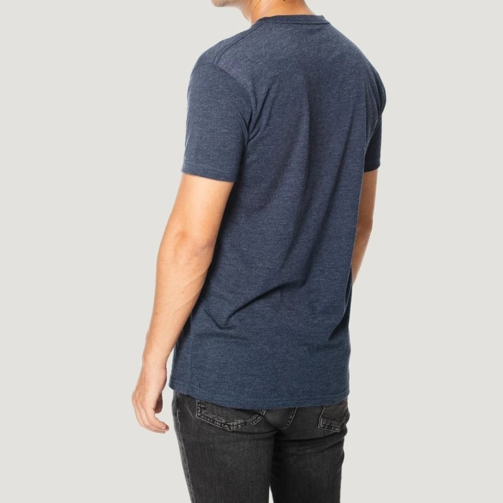 FRESH CLEAN TEES MEN'S V-NECK TEE SHIRT , NAVY - Picture 2 of 6